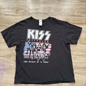 KISS Black Graphic Kids T-Shirt